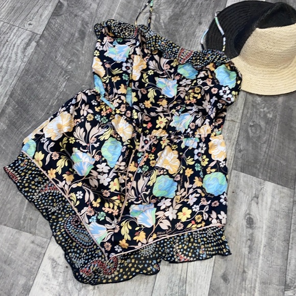 Victoria's Secret Other - VS FLORAL SATIN ROMPER Beautiful Lounging EUC